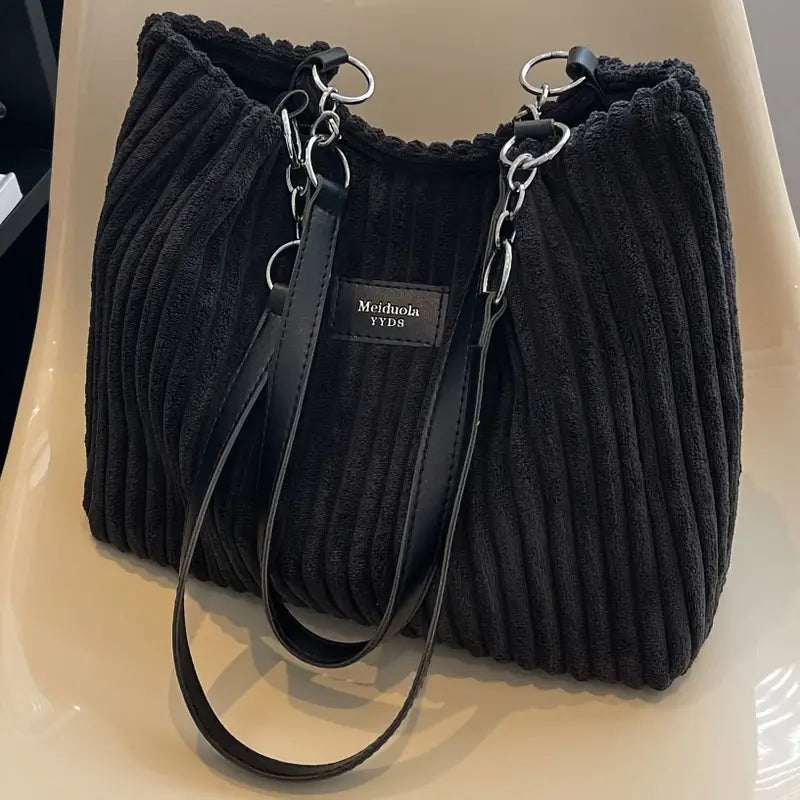 Meiduole™ - Sac Cabas Élégant en Velours Côtelé