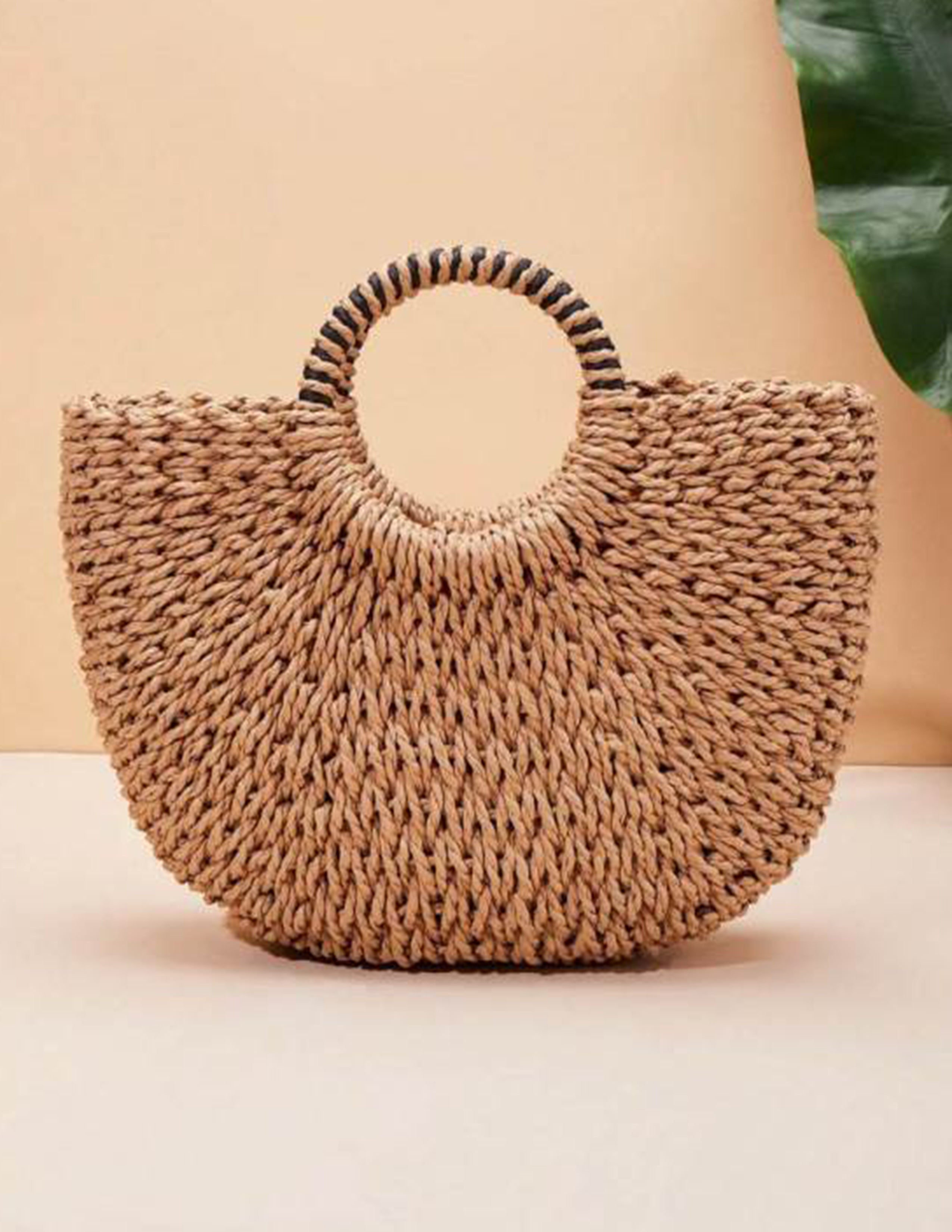 Isabella™ - Sac en Paille avec Décor Coquillage et Détails Faits Main