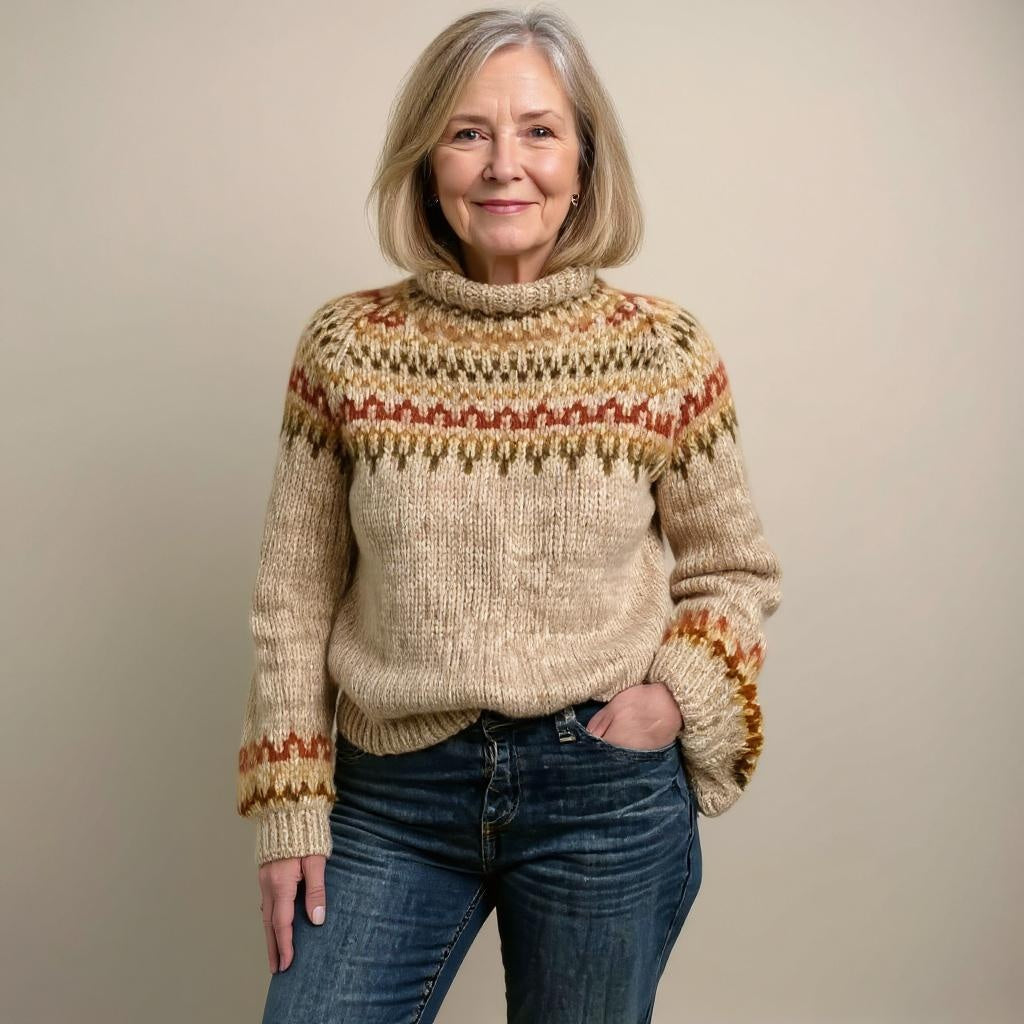 Clémence | Pull Islandais Vintage Fait Main