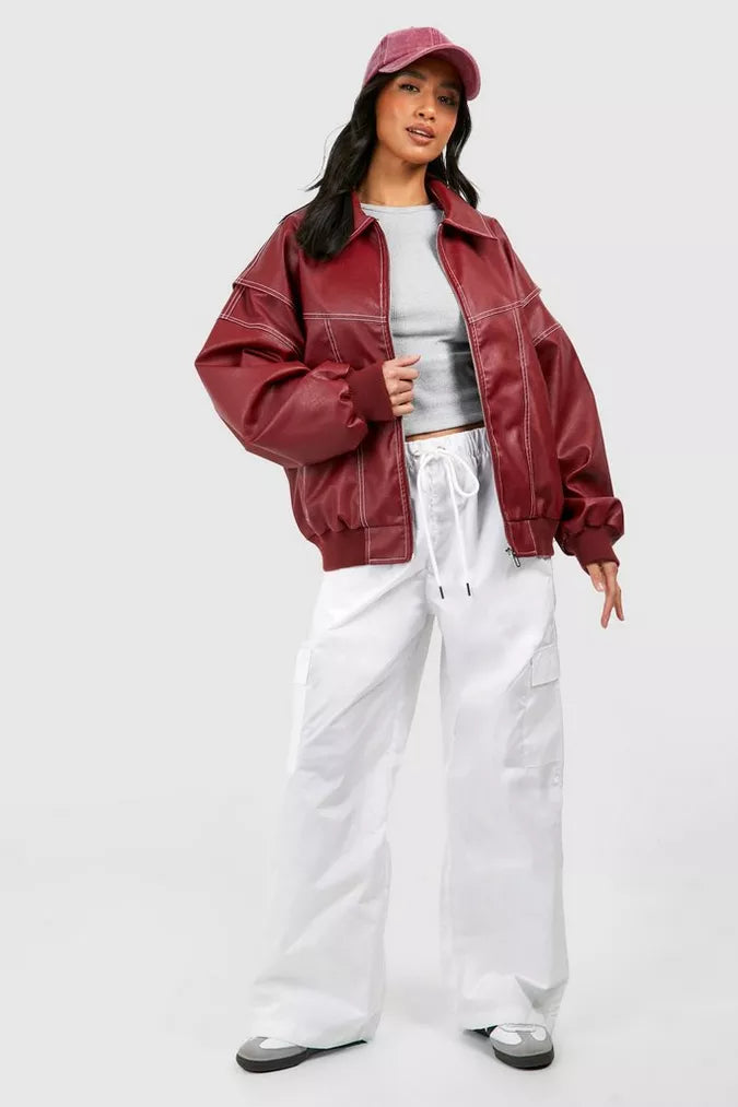 Marja | Veste bomber décontractée grande taille avec détails brodés